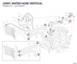 JOINT, WATER HOSE VERTICAL 81412351A diagram position