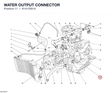 WATER OUTPUT CONNECTOR 81412591A diagram position
