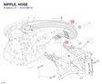 NIPPLE, HOSE 81413001A diagram position