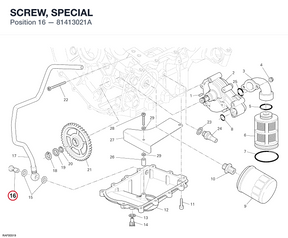 SCREW, SPECIAL 81413021A diagram position
