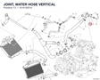 JOINT, WATER HOSE VERTICAL 81413051A diagram position