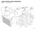 JOINT, WATER HOSE HORIZONTAL 81413181A diagram position