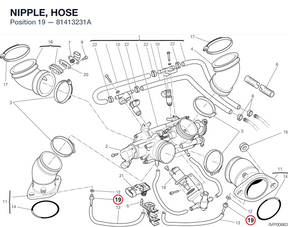 NIPPLE, HOSE 81413231A diagram position