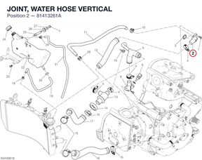 JOINT, WATER HOSE VERTICAL 81413261A diagram position