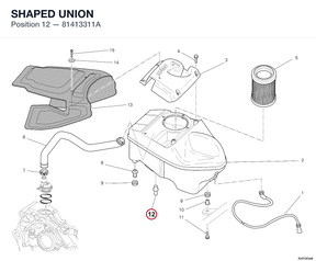 SHAPED UNION 81413311A diagram position