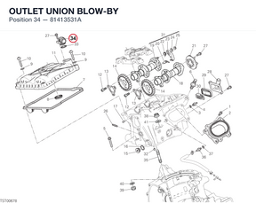 OUTLET UNION BLOW-BY 81413531A diagram position
