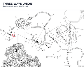 THREE-WAYS UNION 81414001AA diagram position