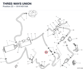 THREE-WAYS UNION 81414011AA diagram position