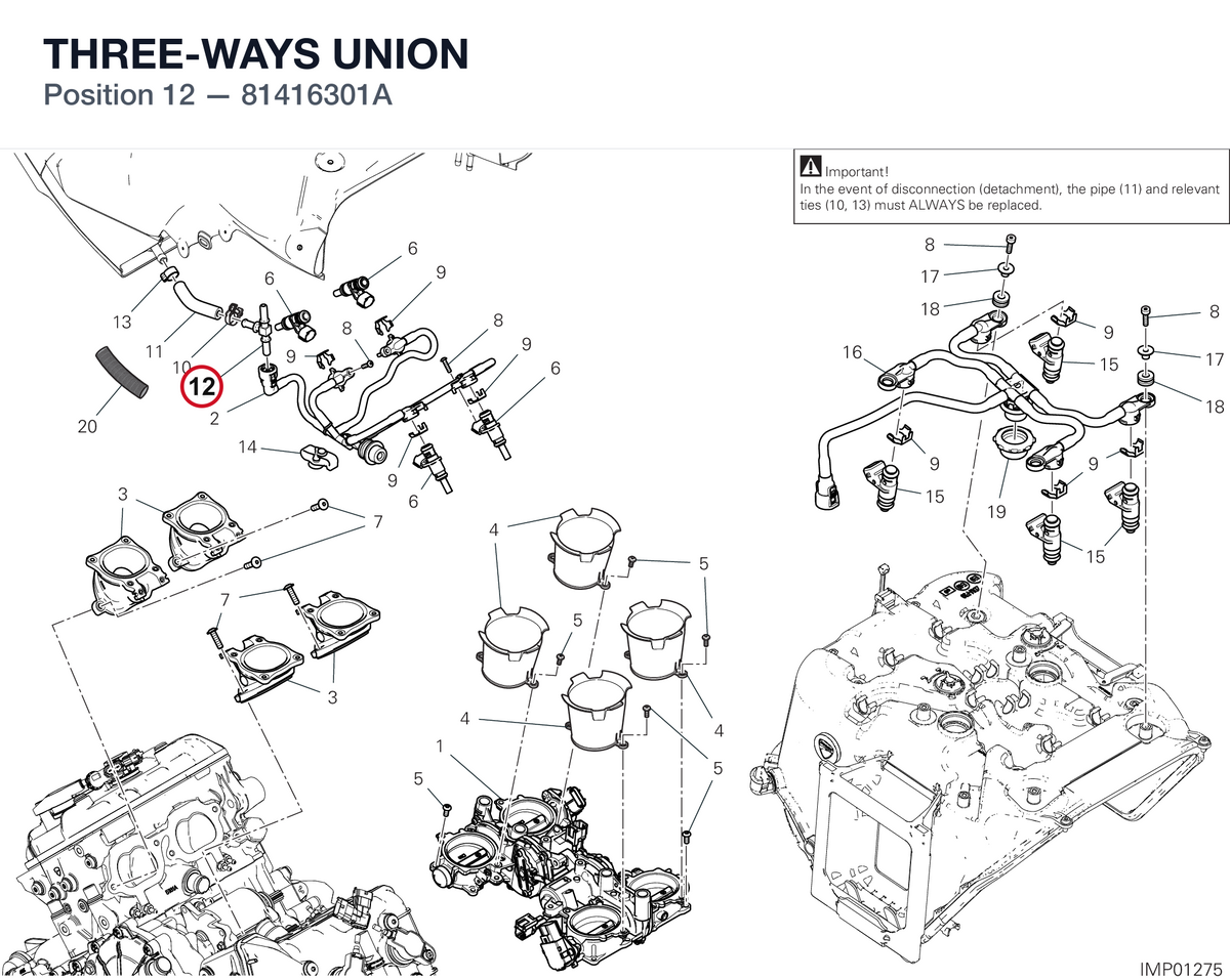 THREE-WAYS UNION 81416301A diagram position