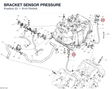 BRACKET SENSOR PRESSURE 81417044AA diagram position