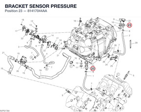 BRACKET SENSOR PRESSURE 81417044AA diagram position