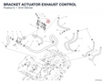 BRACKET ACTUATOR EXHAUST CONTROL 81417081AA diagram position