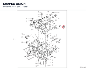 SHAPED UNION 81417151B diagram position