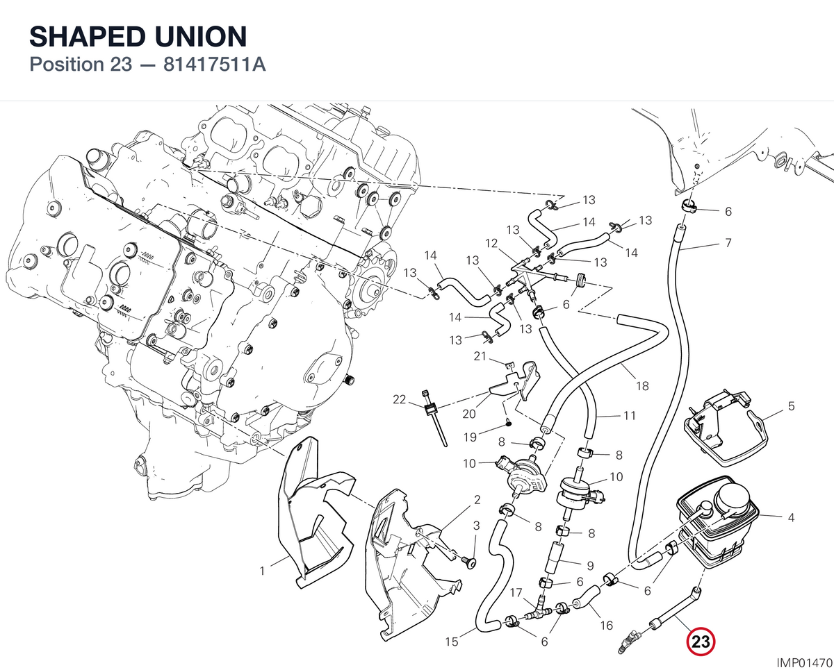SHAPED UNION 81417511A diagram position
