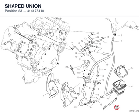 SHAPED UNION 81417511A diagram position