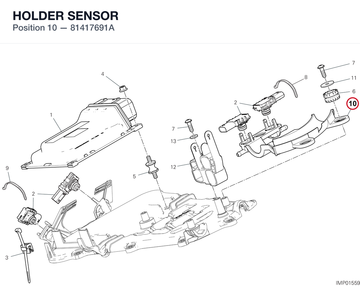 HOLDER SENSOR 81417691A diagram position
