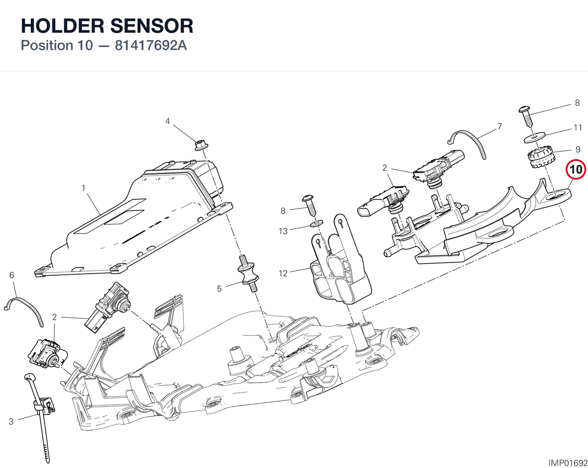 HOLDER SENSOR 81417692A diagram position