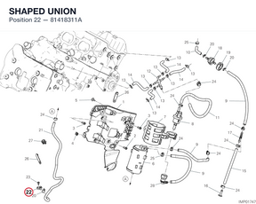 SHAPED UNION 81418311A diagram position