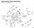 JOINT, WATER HOSE HORIZONTAL 81420051A diagram position