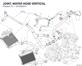 JOINT, WATER HOSE VERTICAL 81420061A diagram position