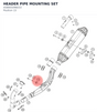 Diagram preview: HEADER PIPE MOUNTING SET (A58005096033)