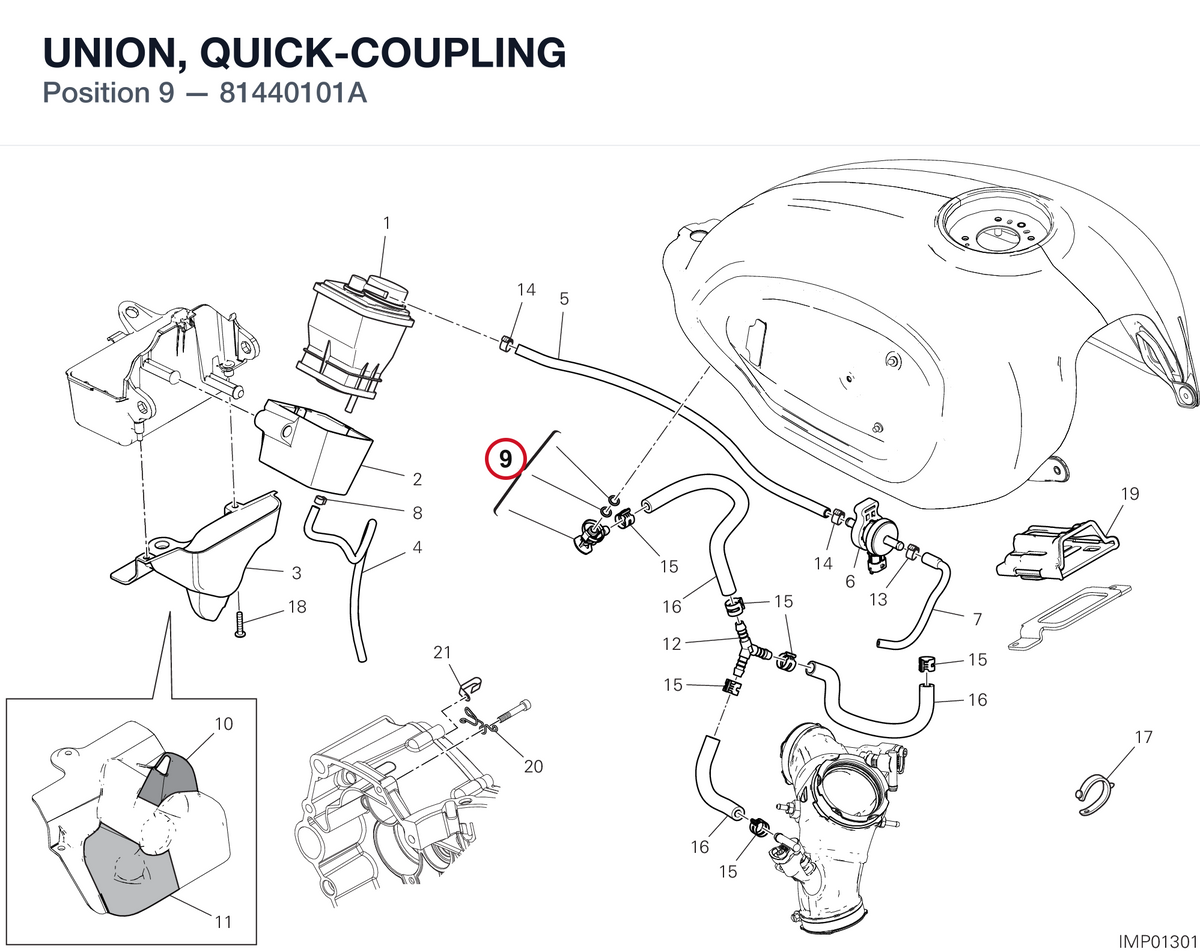 UNION, QUICK-COUPLING 81440101A diagram position