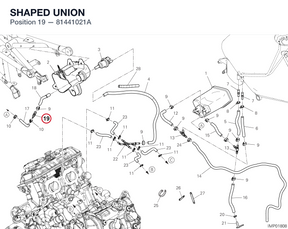 SHAPED UNION 81441021A diagram position