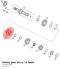 Diagram preview: Sliding gear 3rd g. 18 teeth (79333003000)