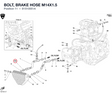 BOLT, BRAKE HOSE M14X1.5 81510051A diagram position