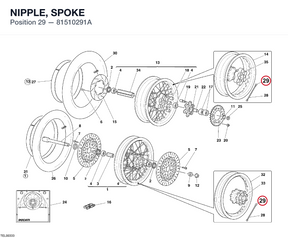 NIPPLE, SPOKE 81510291A diagram position