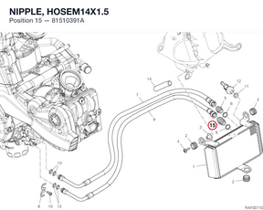 NIPPLE, HOSEM14X1.5 81510391A diagram position