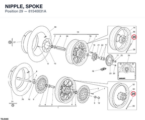NIPPLE, SPOKE 81540031A diagram position