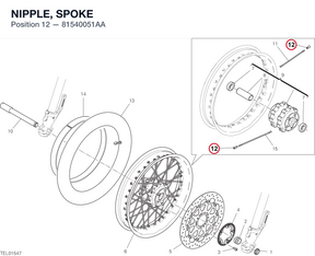 NIPPLE, SPOKE 81540051AA diagram position