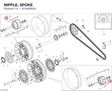 NIPPLE, SPOKE 81540062A diagram position