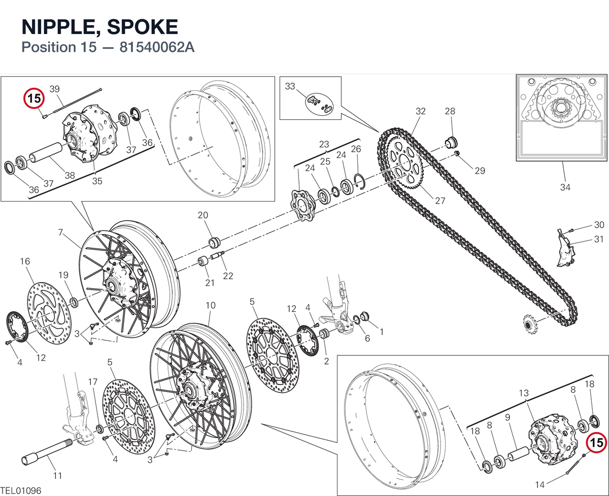 NIPPLE, SPOKE 81540062A diagram position
