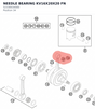 Diagram preview: NEEDLE BEARING KV16X20X20 FN (52330034000)