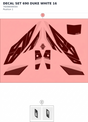 Diagram preview: DECAL SET 690 DUKE WHITE 16 (76008099500)