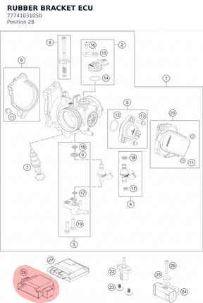 Diagram preview: RUBBER BRACKET ECU (77741031050)