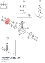 Diagram preview: PRIMARY WHEEL 23T (50432023023)