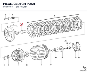 PIECE, CLUTCH PUSH 81810101B diagram position