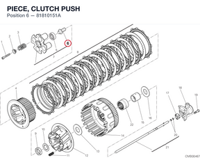 PIECE, CLUTCH PUSH 81810151A diagram position