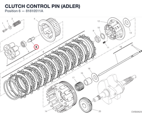 CLUTCH CONTROL PIN (ADLER) 81810511A diagram position