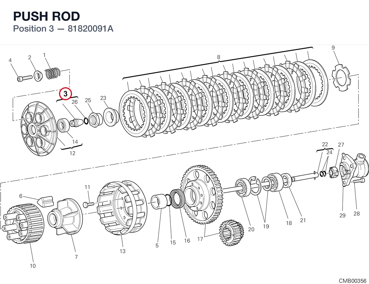 PUSH ROD 81820091A diagram position