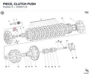 PIECE, CLUTCH PUSH 81820111A diagram position