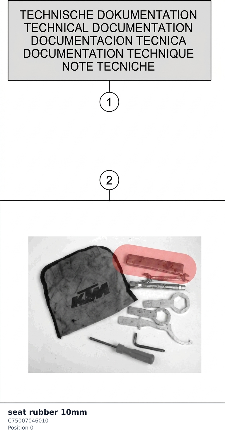 Diagram preview: seat rubber 10mm (C75007046010)