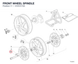 FRONT WHEEL SPINDLE