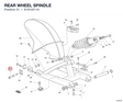 REAR WHEEL SPINDLE 81910211A diagram position