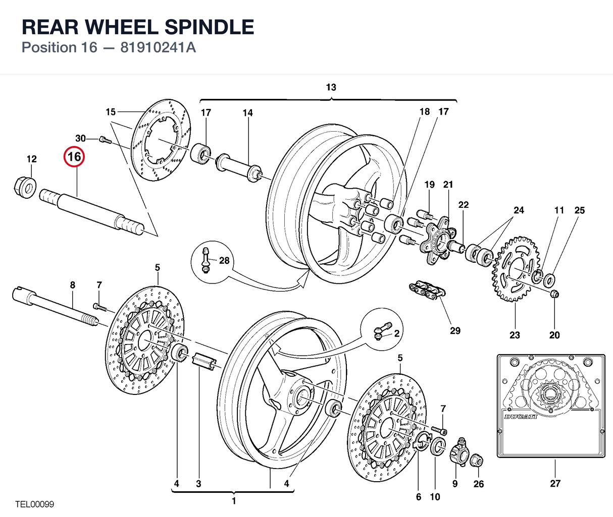 REAR WHEEL SPINDLE