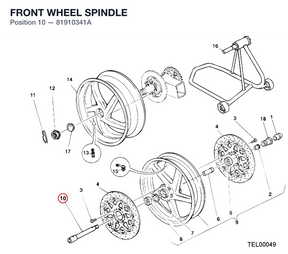 FRONT WHEEL SPINDLE