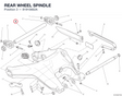 REAR WHEEL SPINDLE 81910662A diagram position